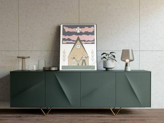 La Famille - Impression Fine Art présentée dans un intérieur, art chrétien édition limitée